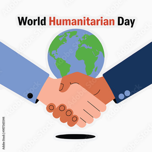 World humanitarian day handshake global partnership international aid assistance support