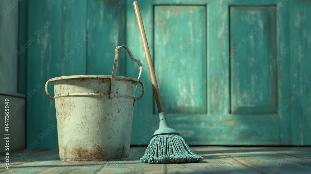 A mop and bucket standing together like a couple in a romantic movie scene --ar 16:9 --v 6.1 Job ID: b0f1c8b6-693e-4a94-b3ed-7216cd0d1146 A mop and bucket standing together like a couple in a romantic movie scene --ar 16:9 --v 6.1 Job ID: b0f1c8b6-693e-4a94-b3ed-7216cd0d1146