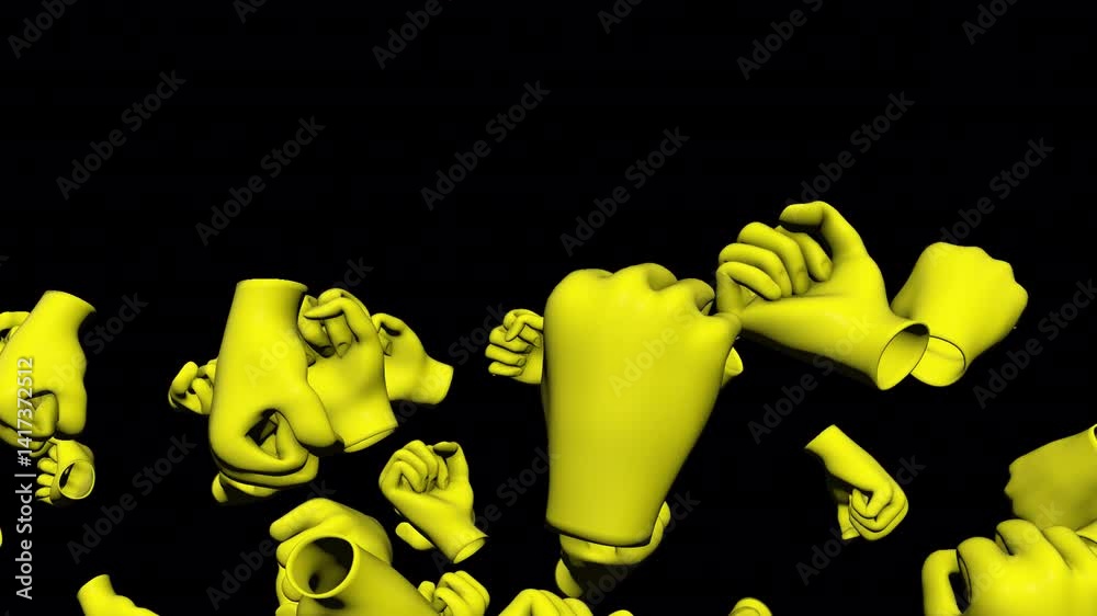 icon rubber gloves animation with transparant background