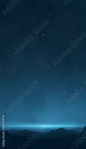 Space wallpaper with dark blue sky, planet, and stars. Suitable for digital backgrounds, sci-fi designs, and astronomy-themed projects.
