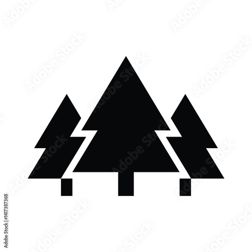 Christmas Tree Pictogram Pine tree icon vector