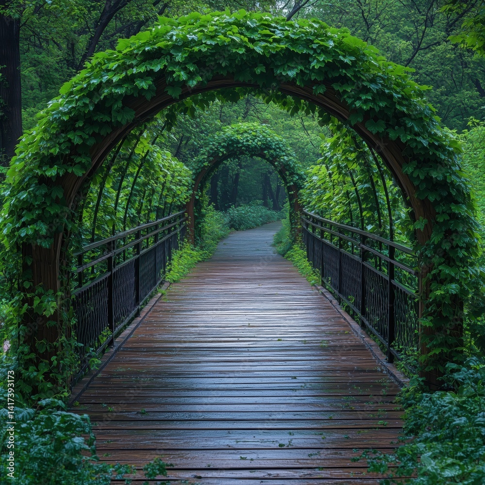 bridge with a hedge arch bridge with a hedge arch