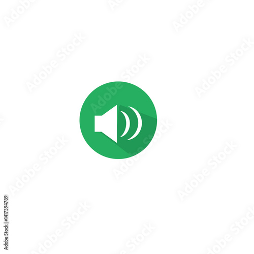 Free Download green circle with white speaker icon  - GFXLoad