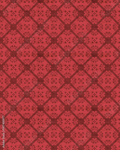 Old Wallpaper Scrapbook Paper with vintage motifs