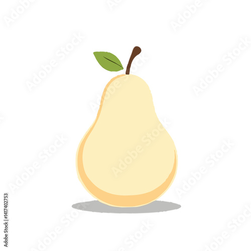 Simplified 3D Pear Illustration