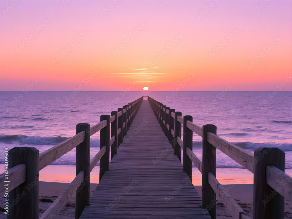 Fototapeta premium pier at sunset