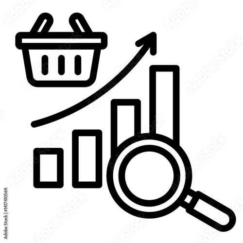 Market Demand Analysis  Icon Element For Design	