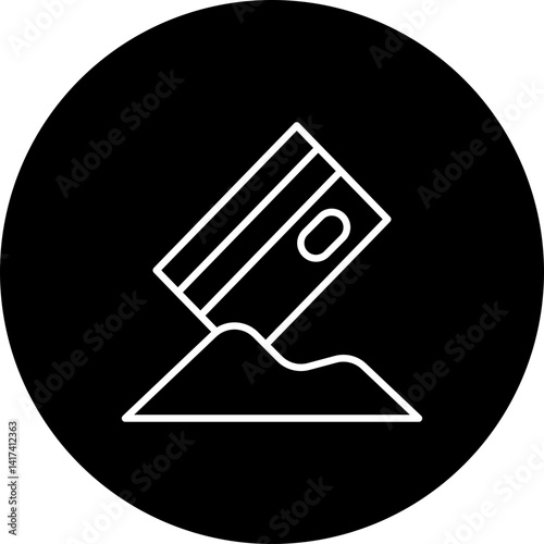Cocaine Vector Line Black Circle Icon Design