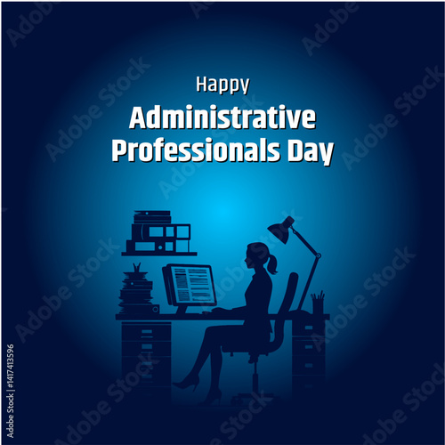 Administrative Professionals Day Office Desk Design with Calm Assistant