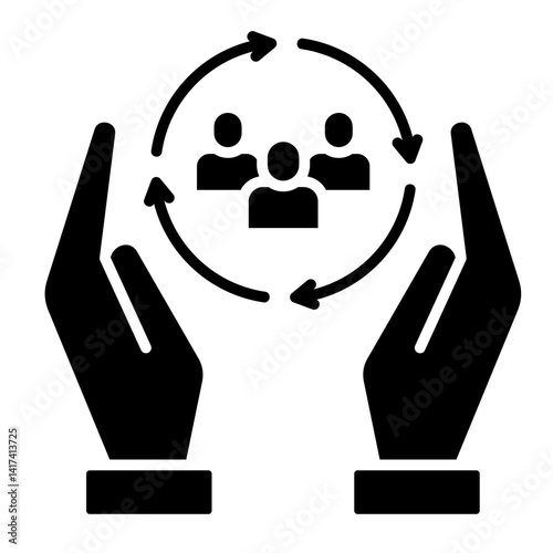 Customer Retention  Icon Element For Design	