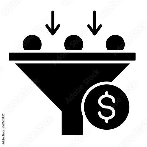 Sales Funnel  Icon Element For Design	