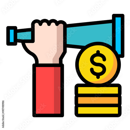 Economic Forecast  Icon Element For Design	