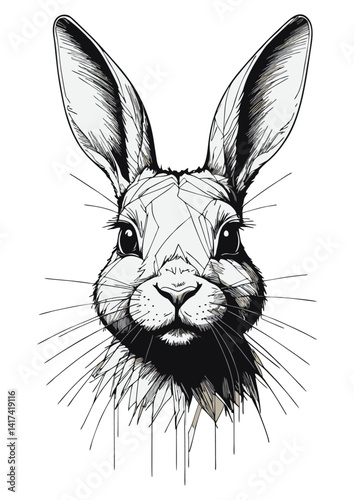 Rabbit Portrait Clipart
