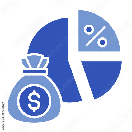 Profit Margin  Icon Element For Design	
