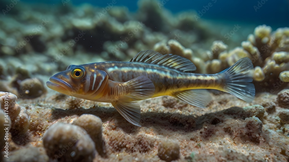 Fototapeta premium Colorful Ornamental Fish in a Coral Reef Environment