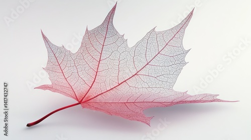 Delicate, translucent maple leaf