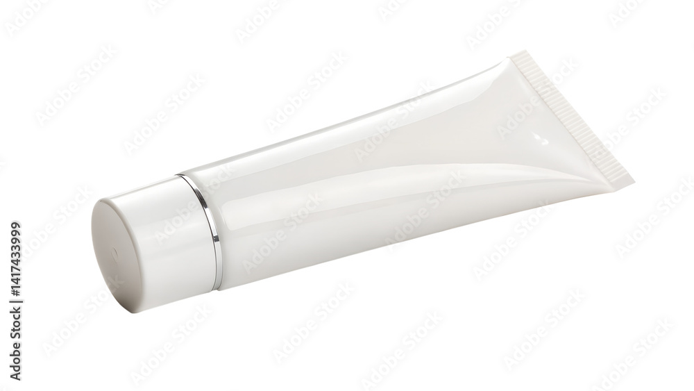 Hand or facial moisturizer cream in white plastic tube on marble background with copy space. Concept of cosmetic Hand or facial moisturizer cream in white plastic tube on marble background with copy space. Concept of cosmetic