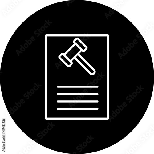 Rules Vector Line Black Circle Icon Design