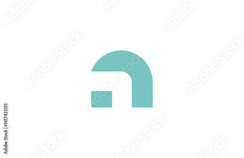 simple and creative n logo design, n latter logo, for brand , business, vector