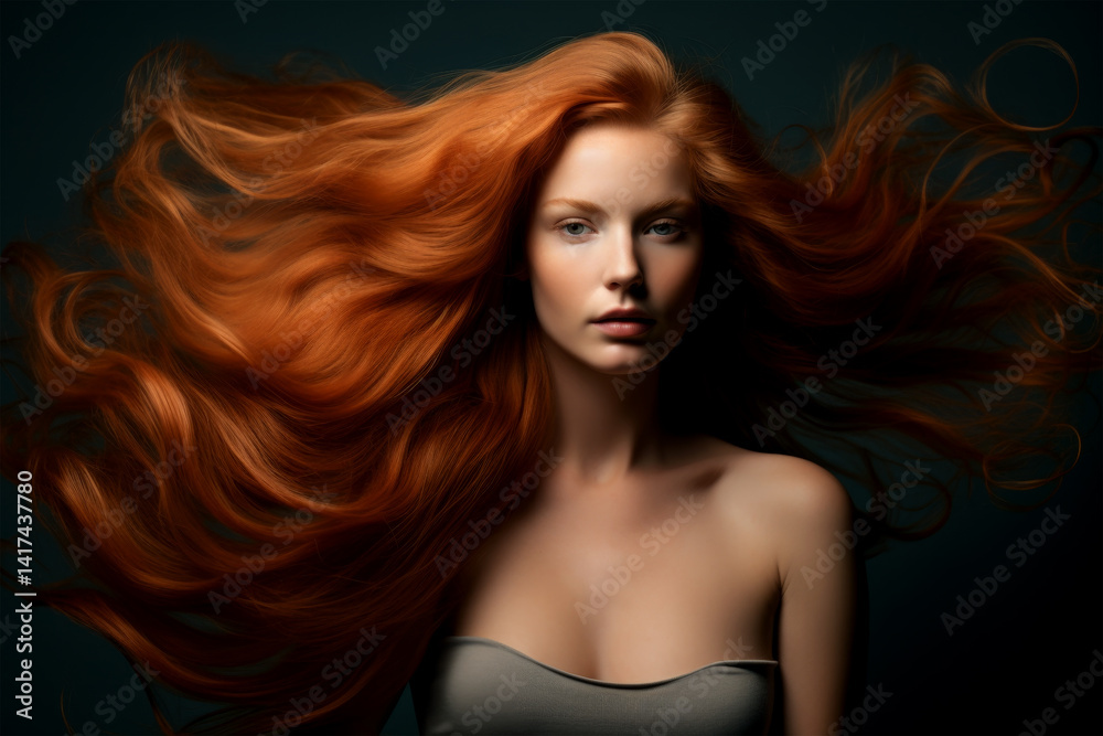 a woman with beautiful hair on background