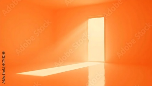 Open Door to Light: A Room of Hope and New Beginnings