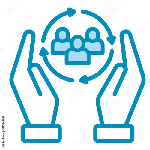 Customer Retention  Icon Element For Design	