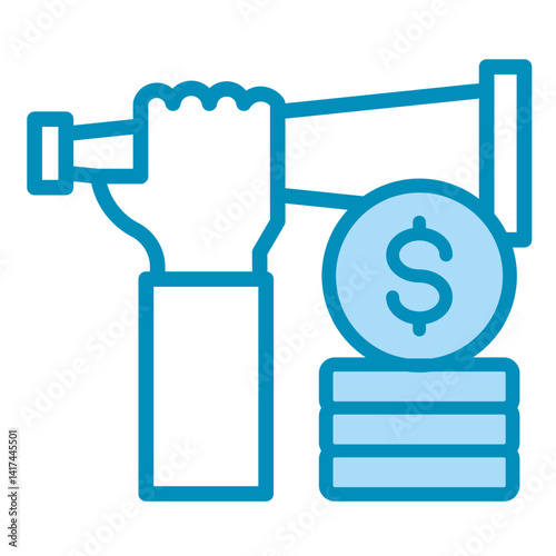 Economic Forecast  Icon Element For Design	
