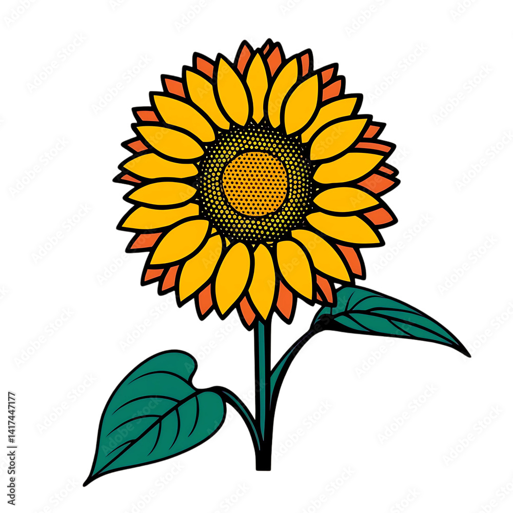 Fototapeta premium Sunflower, Symbol of sunlight, happiness, and positivity