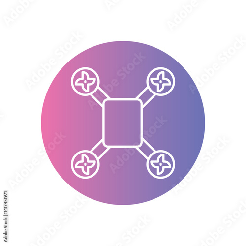 Quadcopter vector icon stock illustration