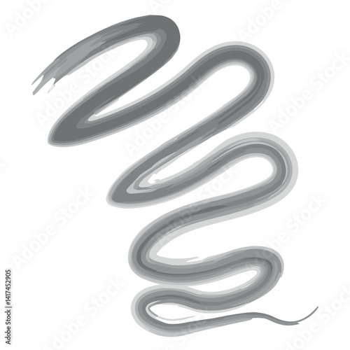 Brush stroke and texture. Smear brush on a white background.