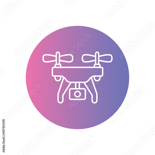 Drone Camera vector icon stock illustration