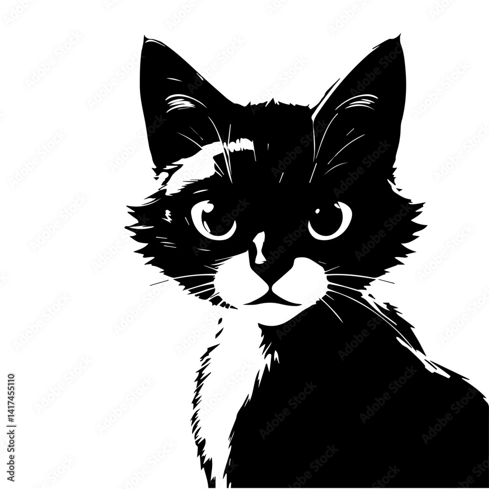 Obraz premium black cat icon