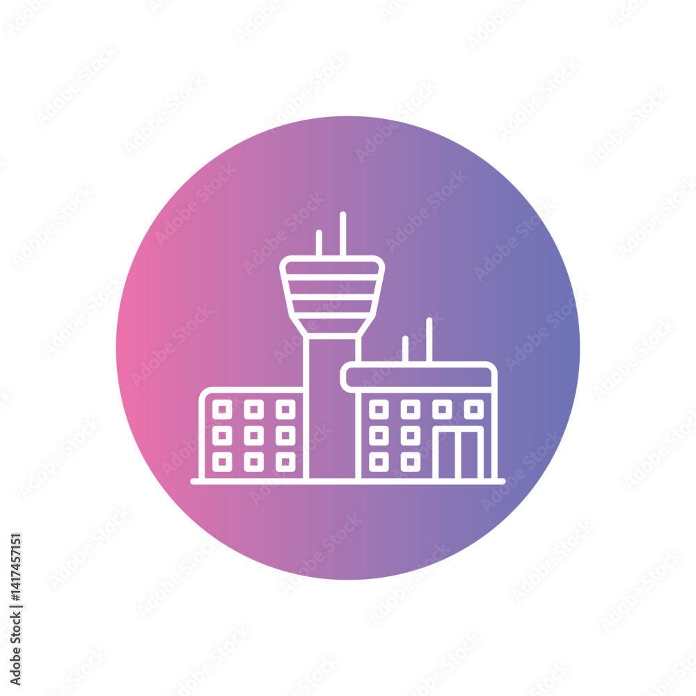 Obraz premium Flight Control Symbols vector icon stock illustration