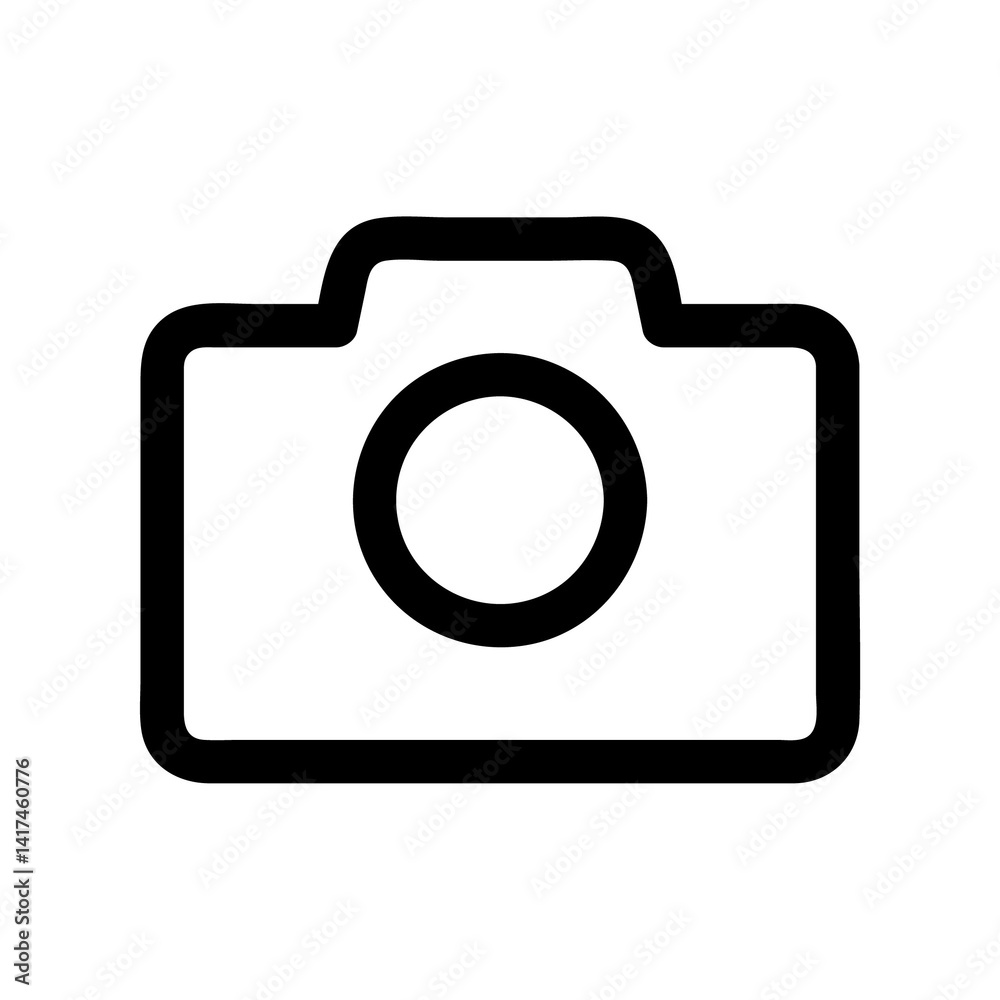camera icon black color with outline style camera icon black color with outline style