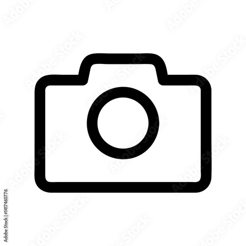 camera icon black color with outline style