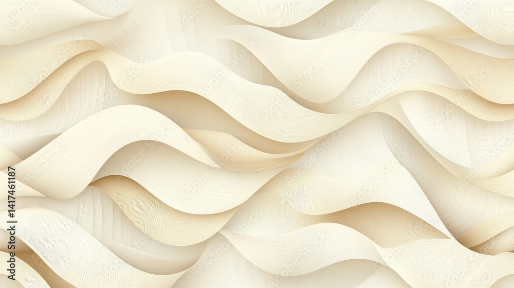 Obraz premium An abstract image featuring beige waves, creating a smooth and calming visual.