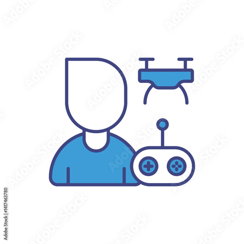 Drone Operater vector icon stock illustration