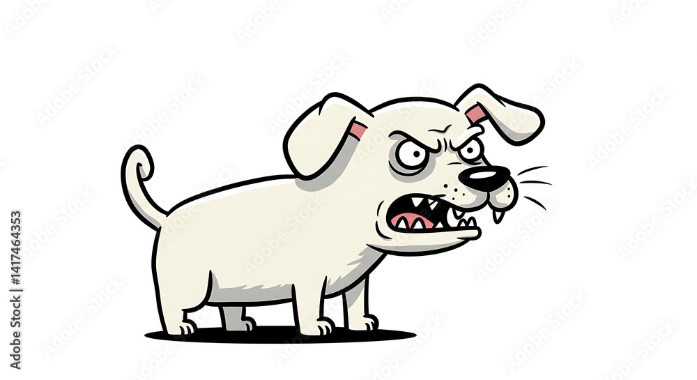 Obraz premium Angry funny dog illustration