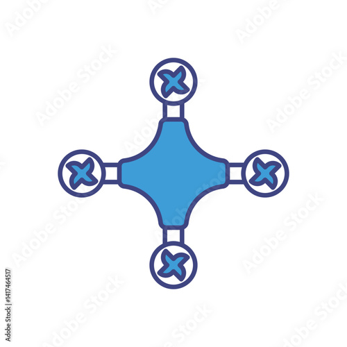 Drone vector icon stock illustration