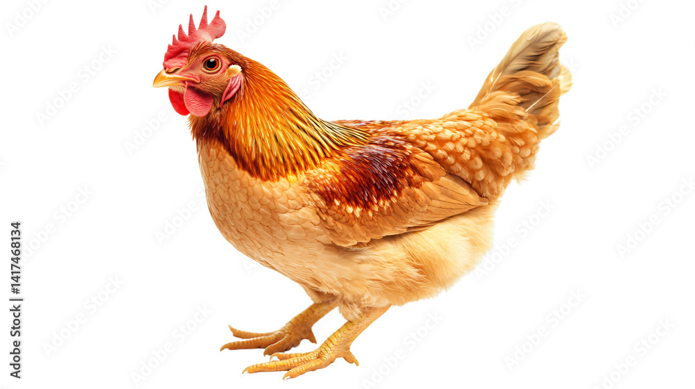Fototapeta premium Fresh Chicken on White Background - Professional Food Photography