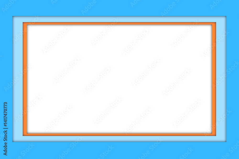 青とオレンジの二重枠に囲まれた透明な背景フレーム | Transparent Background Frame with Blue and Orange Double Border 青とオレンジの二重枠に囲まれた透明な背景フレーム | Transparent Background Frame with Blue and Orange Double Border