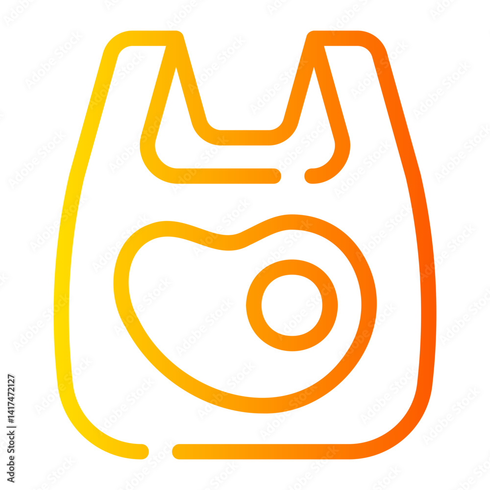 Obraz premium meat gradient icon