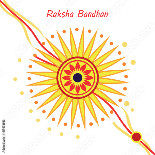 Colorful Raksha Bandhan Design Celebrating the Bond of Sibling Love and Protection