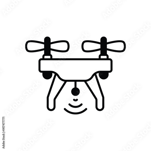 Drone Essentials vector icon stock illustration