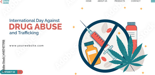 Awareness Campaign Poster for International Day Against Drug Abuse and Trafficking