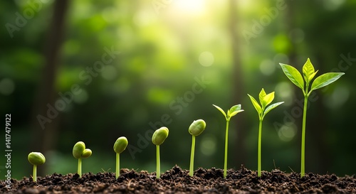 Concepto de árboles en crecimiento Plántulas de granos de café fondo de naturaleza Hermoso verde