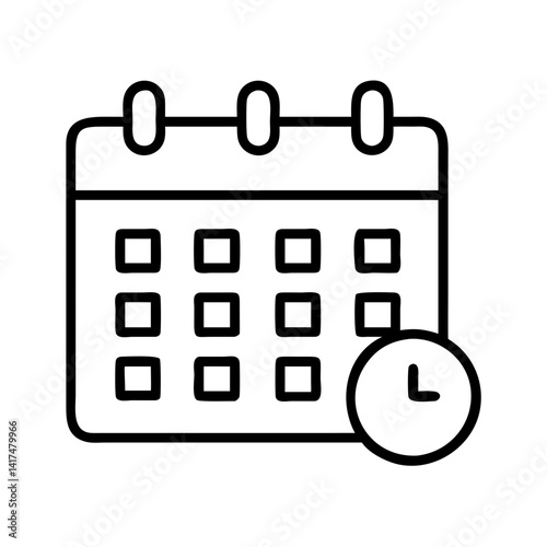 Calendar appointment schedule event date time reminder icon vector illustration graphic design