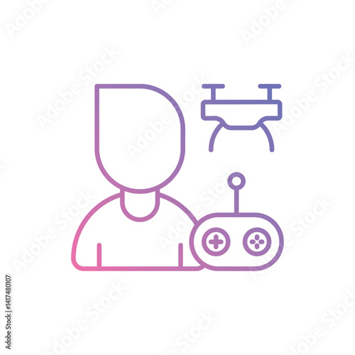 Drone Operater vector icon stock illustration