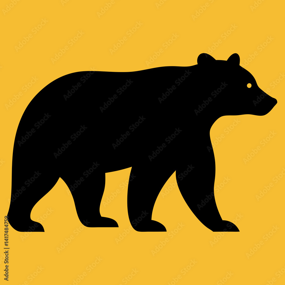 Fototapeta premium silhouette of bear