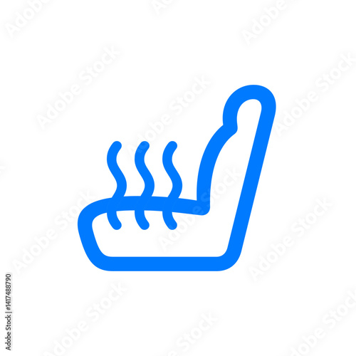 Car Seat Left Heated Outline